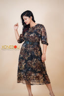 Multi Printed Flared Dress