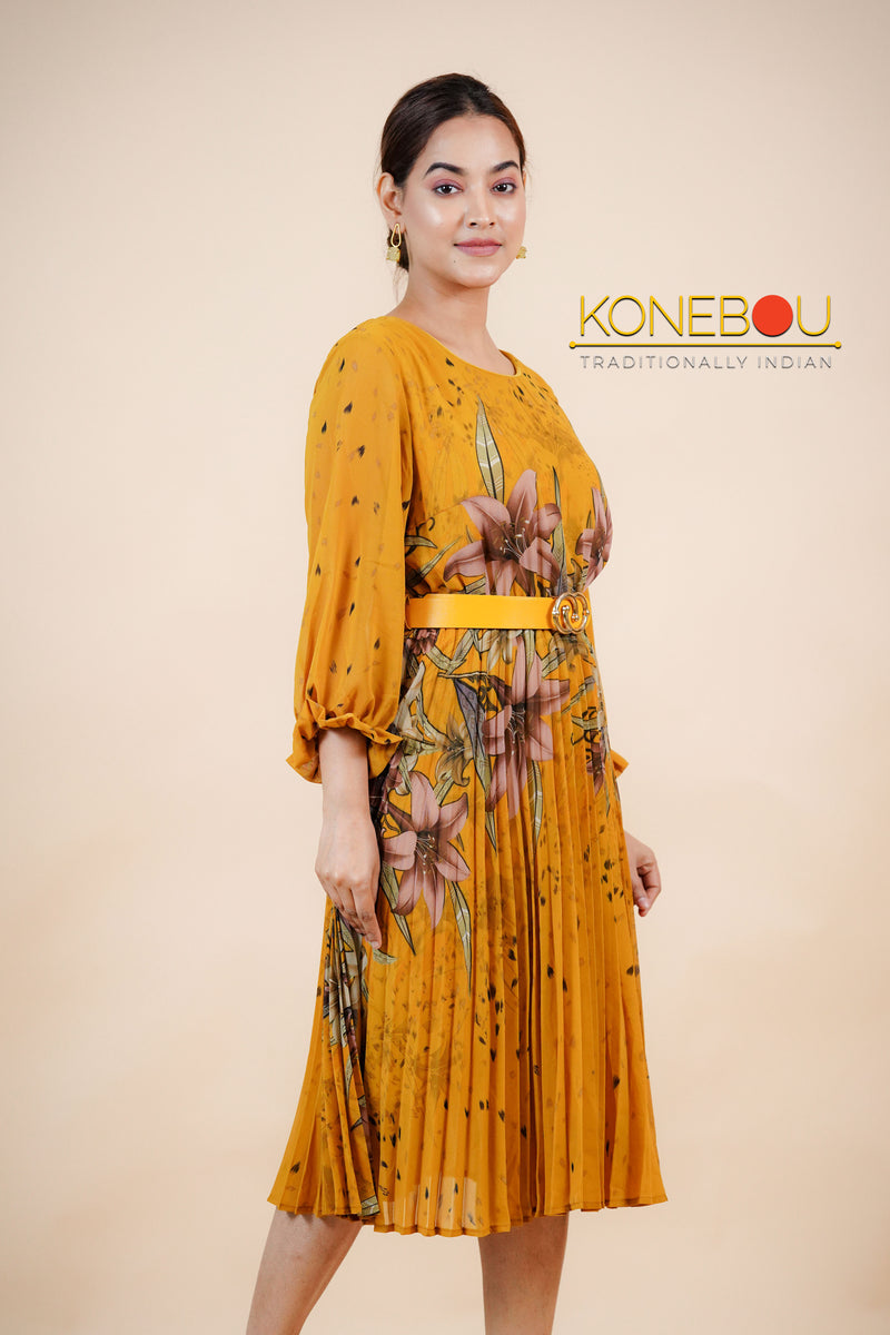 Multi Printed Flared Dress