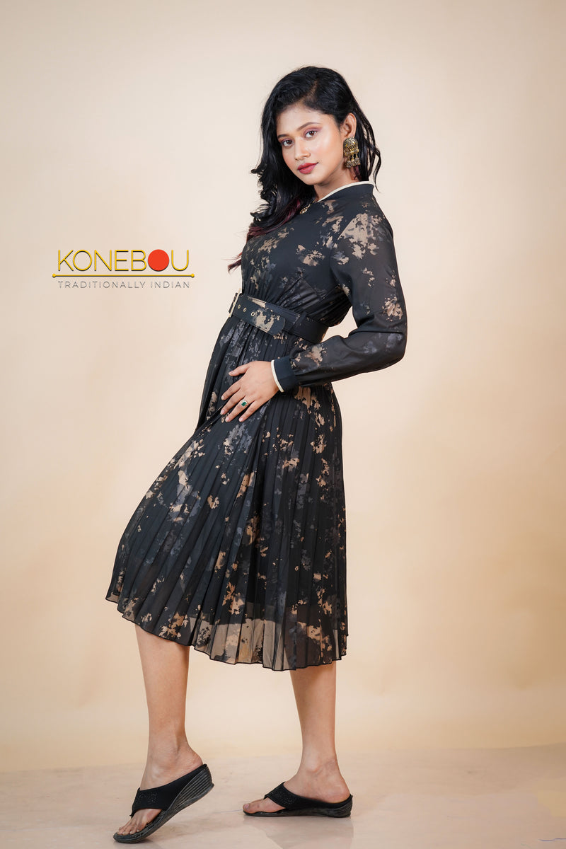Multi Printed Flared Dress