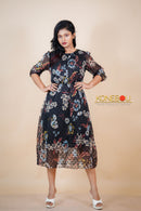 Multi Printed Flared Dress
