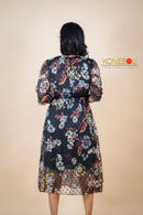 Multi Printed Flared Dress