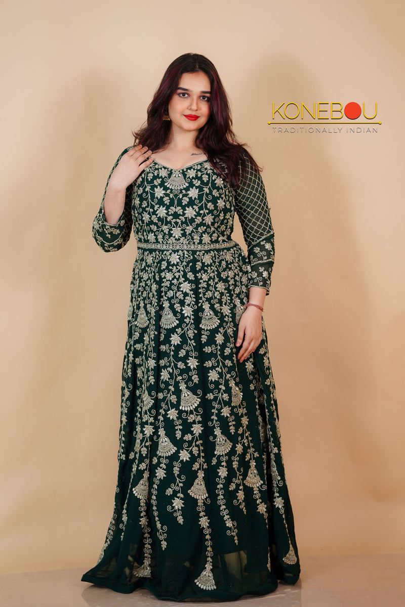 Georgette Ethnic Gown